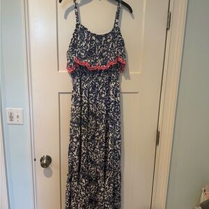 Lilly Pulitzer Blue and Pink Maxi Dress